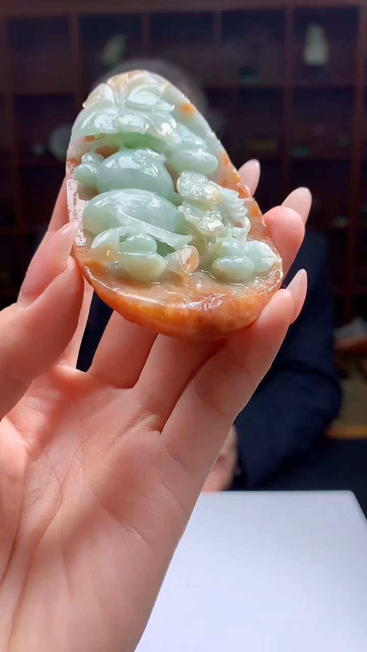 【闪购商品】定制翡翠未镶嵌8046jj-毛货挂件30