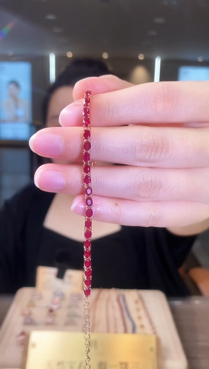 【闪购商品】红宝石手链银S925镶嵌09