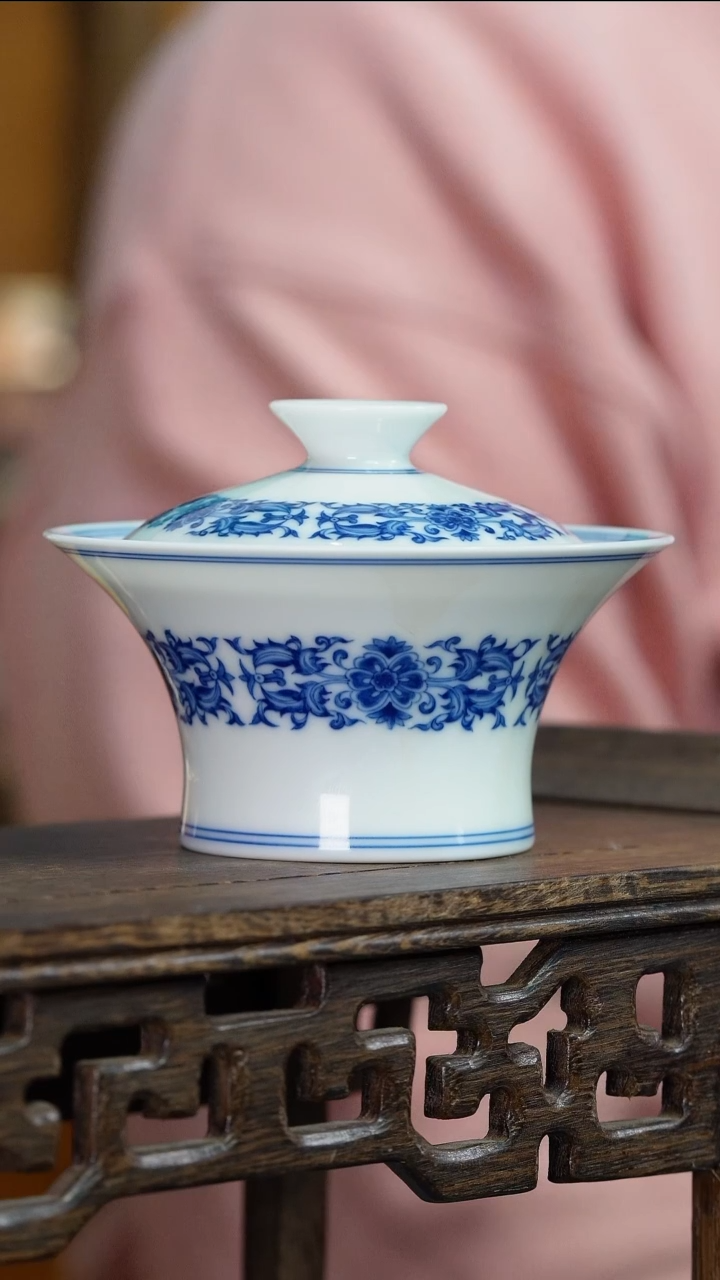 【闪购商品】碗乙巳年四夕窑唐草四方牡丹