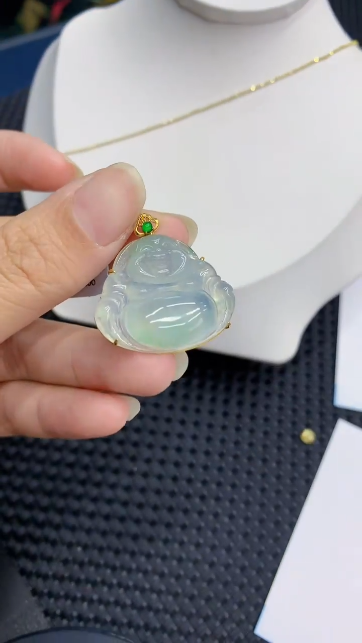 【闪购商品】翡翠颈饰18K金镶嵌            8