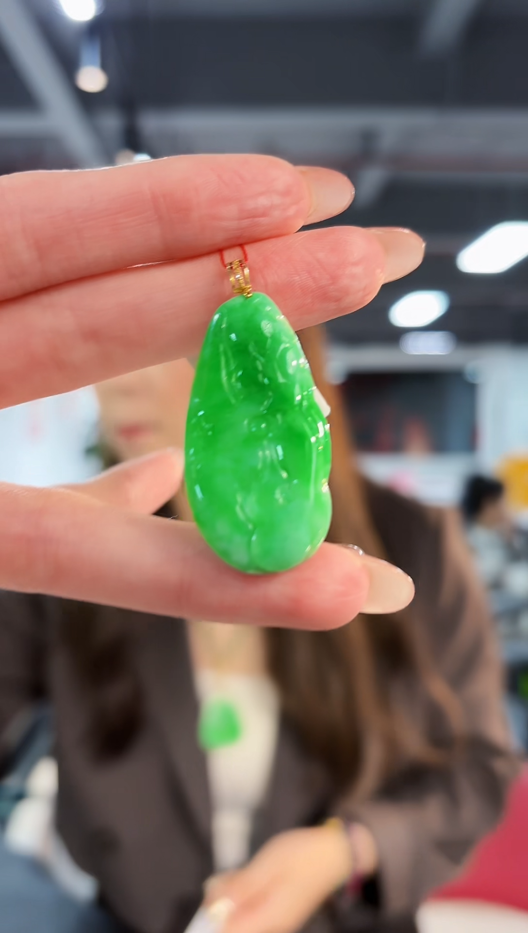 【闪购商品】翡翠颈饰18K金镶嵌缅料A货/支持复检/一件