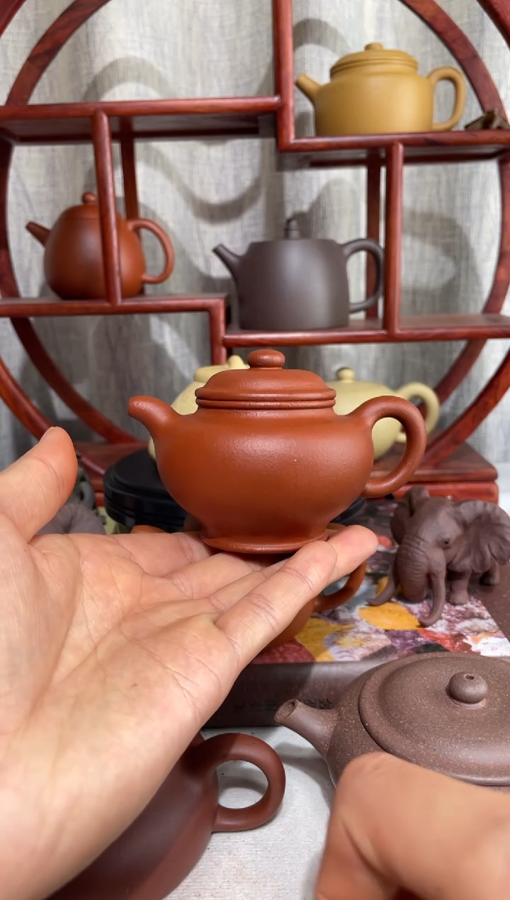 【闪购商品】紫砂茶壶微微瑕朱泥大红袍手工泥大亨掇只