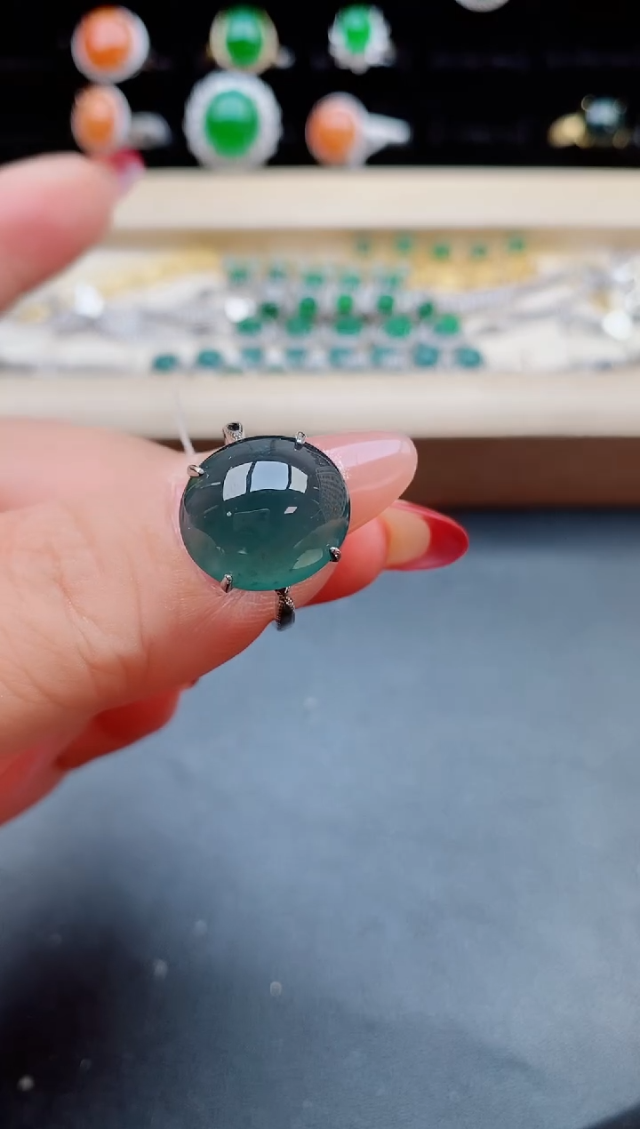 【闪购商品】翡翠戒指银S925镶嵌806860