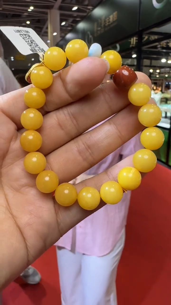未镶嵌琥珀手链杭州珠宝展假一罚十