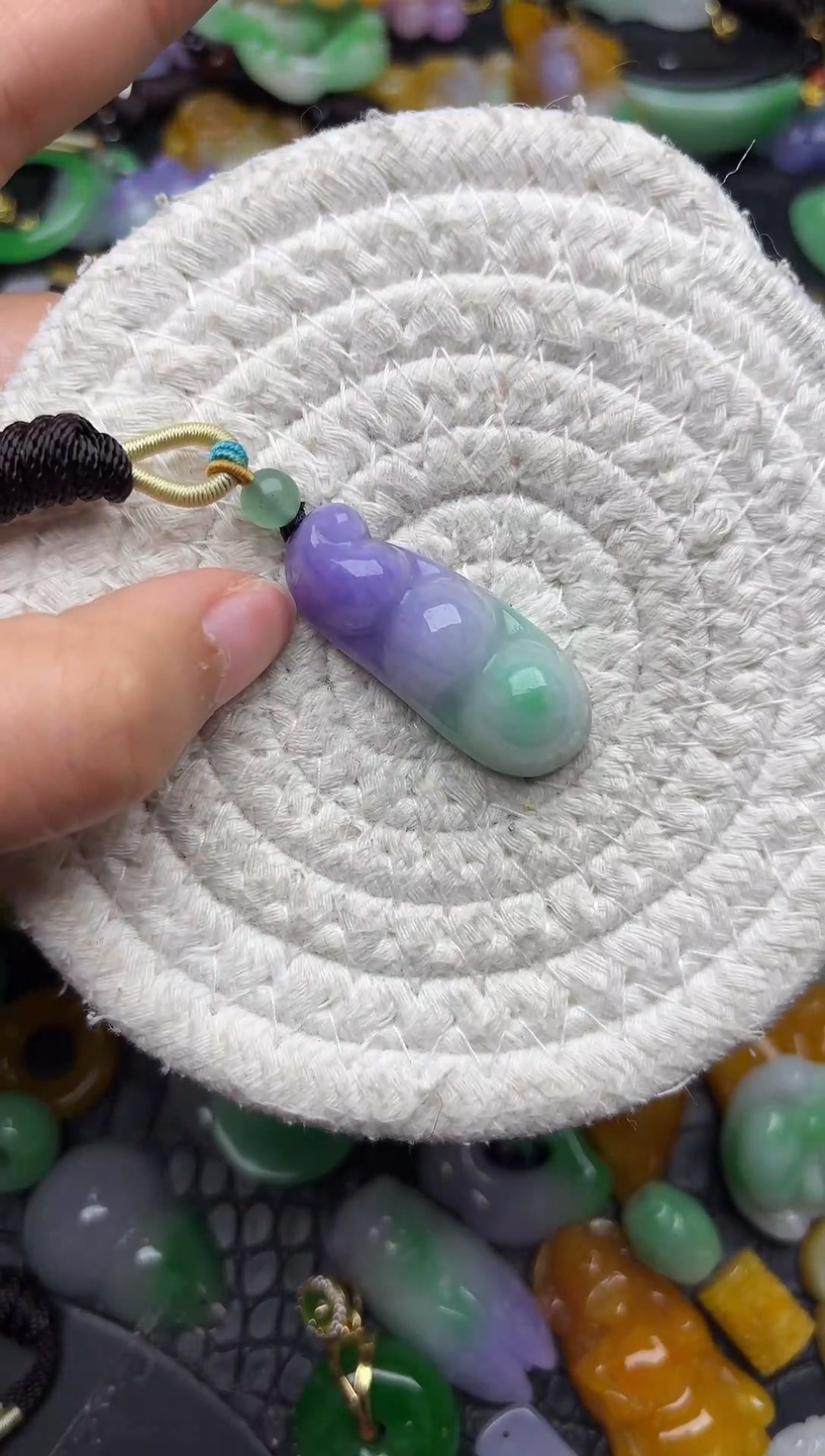 颈饰未镶嵌翡翠缅甸翡翠吊坠