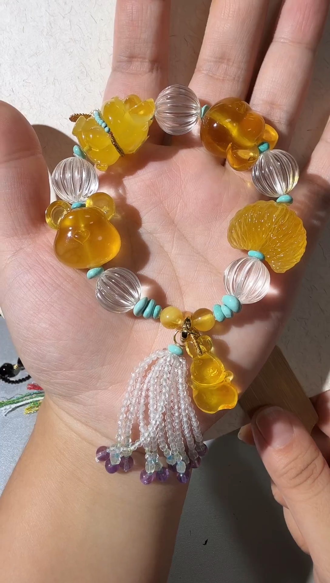 手链蜜蜡未镶嵌蜜蜡小熊手链