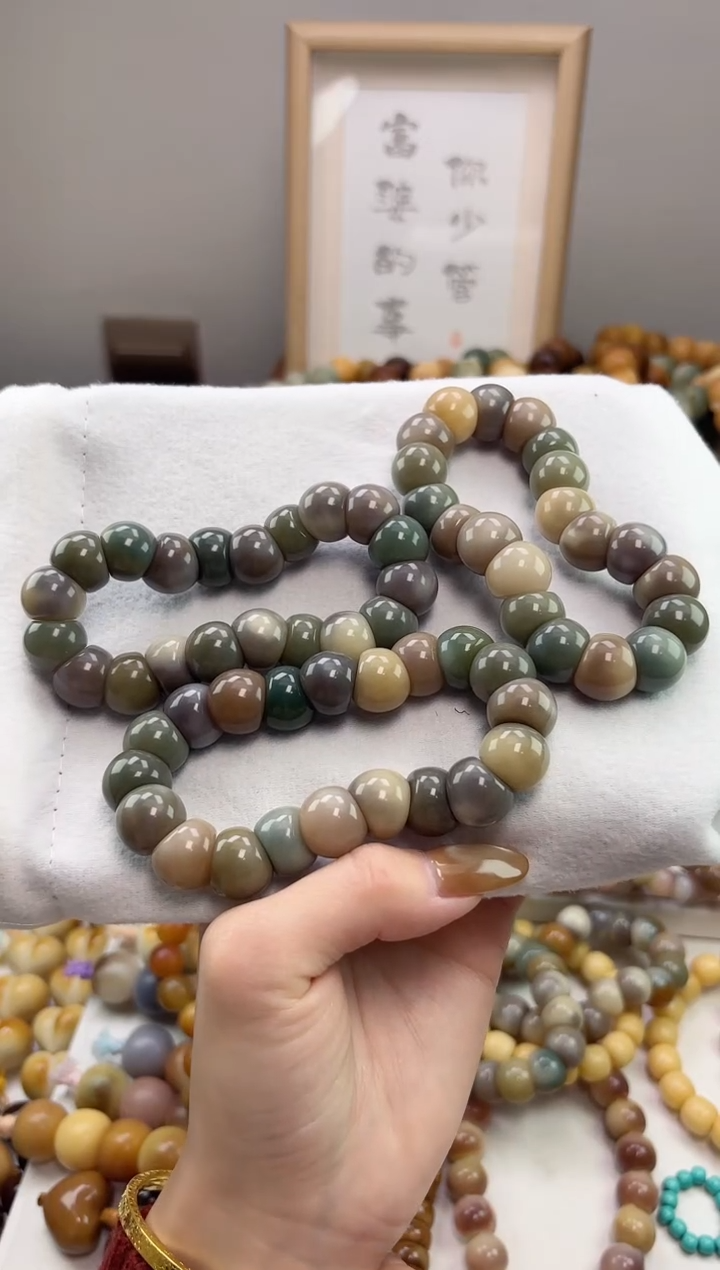 手串菩提根/象牙果沐a67桂花甜糕玉化蒜瓣14mm手串