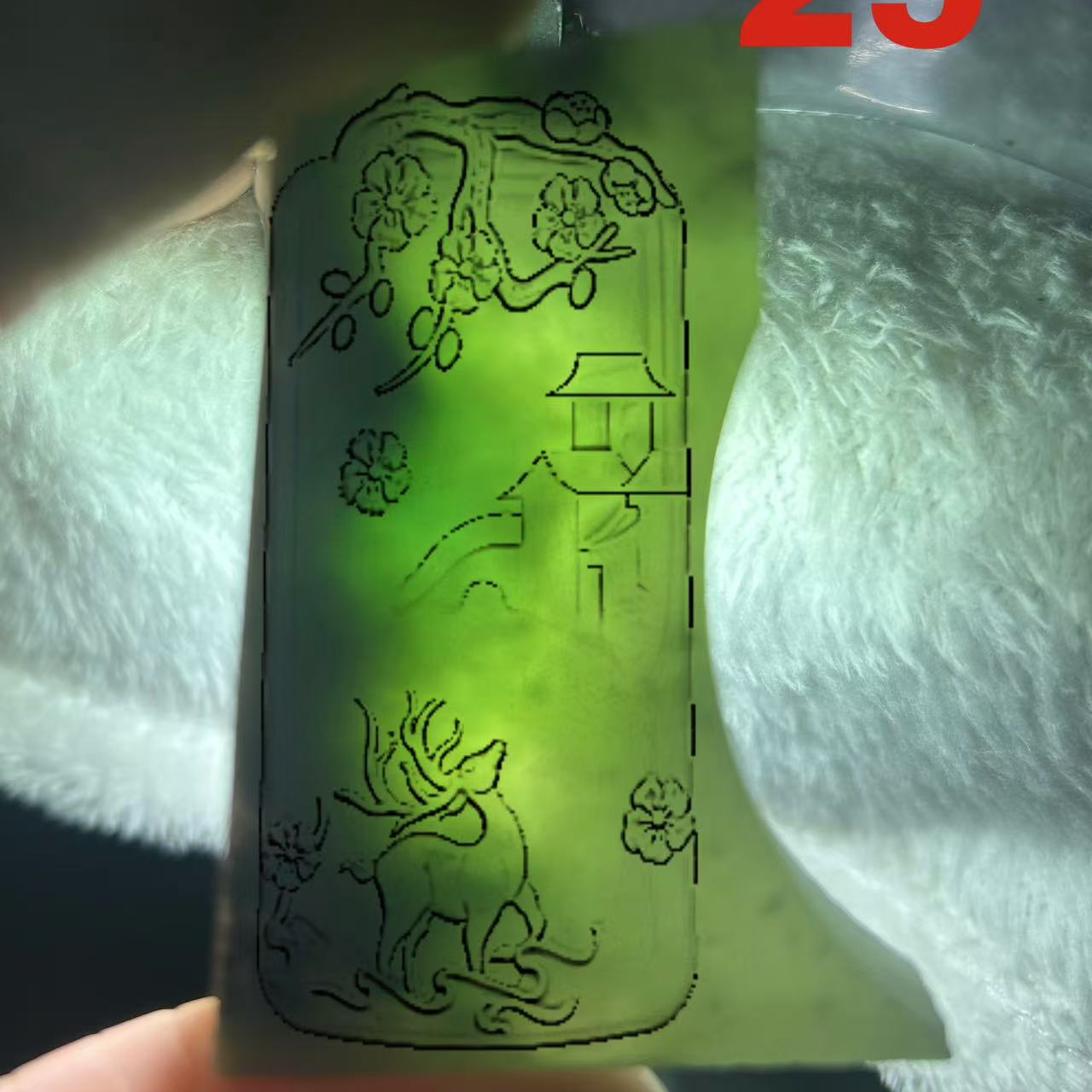 天然A货翡翠包工包料012430