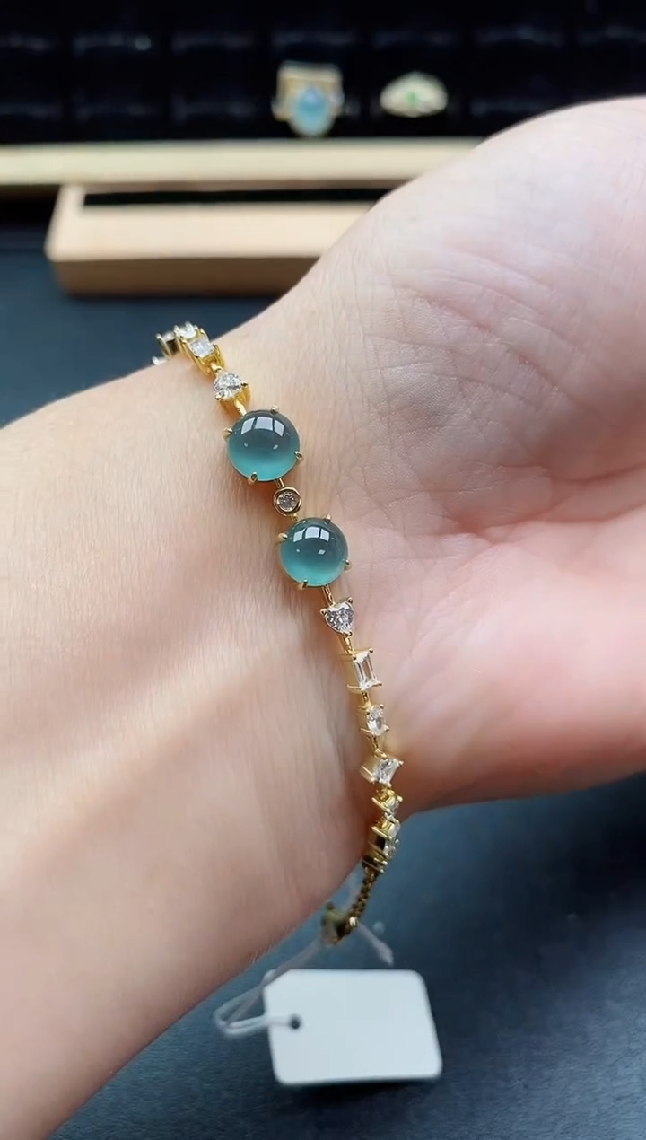 银S925镶嵌戒指翡翠1