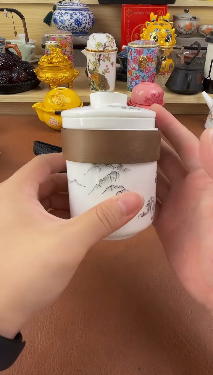 陶瓷茶具摆件旅行套组