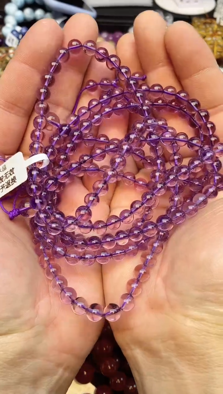 【闪购商品】水晶手链未镶嵌b59 紫水晶多圈 多样性发其一