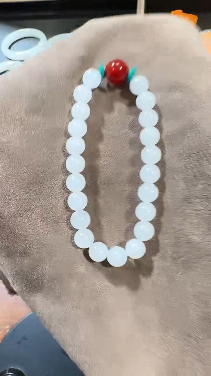 【闪购商品】和田玉手串未镶嵌 0789白玉卡8手串 