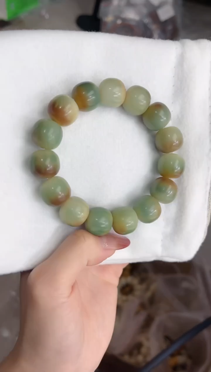 手串菩提根/象牙果g64紫美人干磨桶珠15*16mm手串