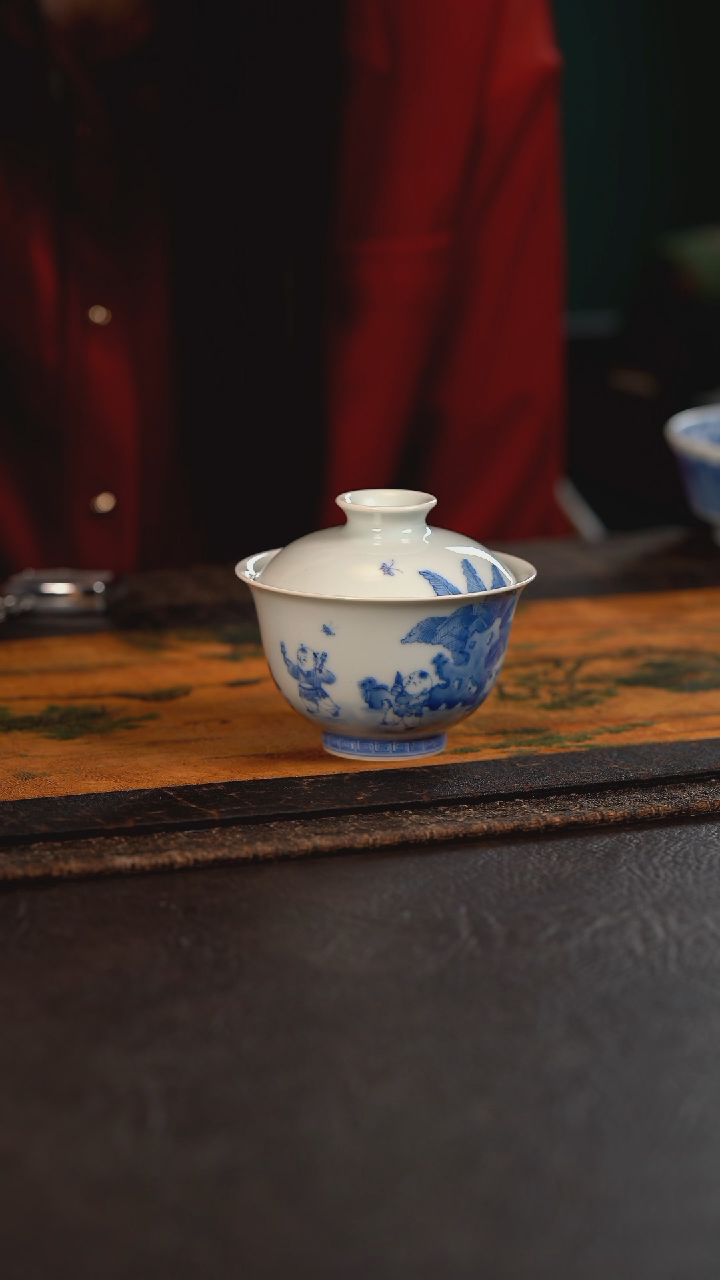 【闪购商品】杯聚澜堂五子-闹春盖碗