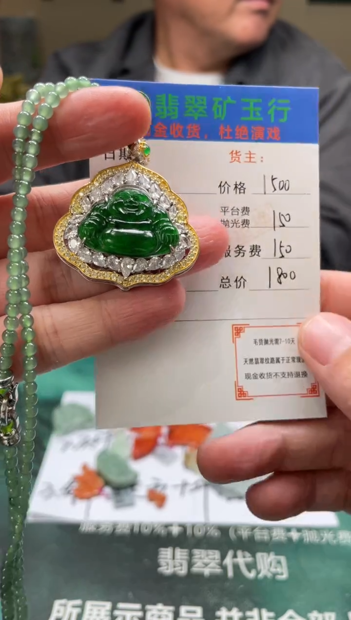 【闪购商品】翡翠颈饰银S925镶嵌-净货