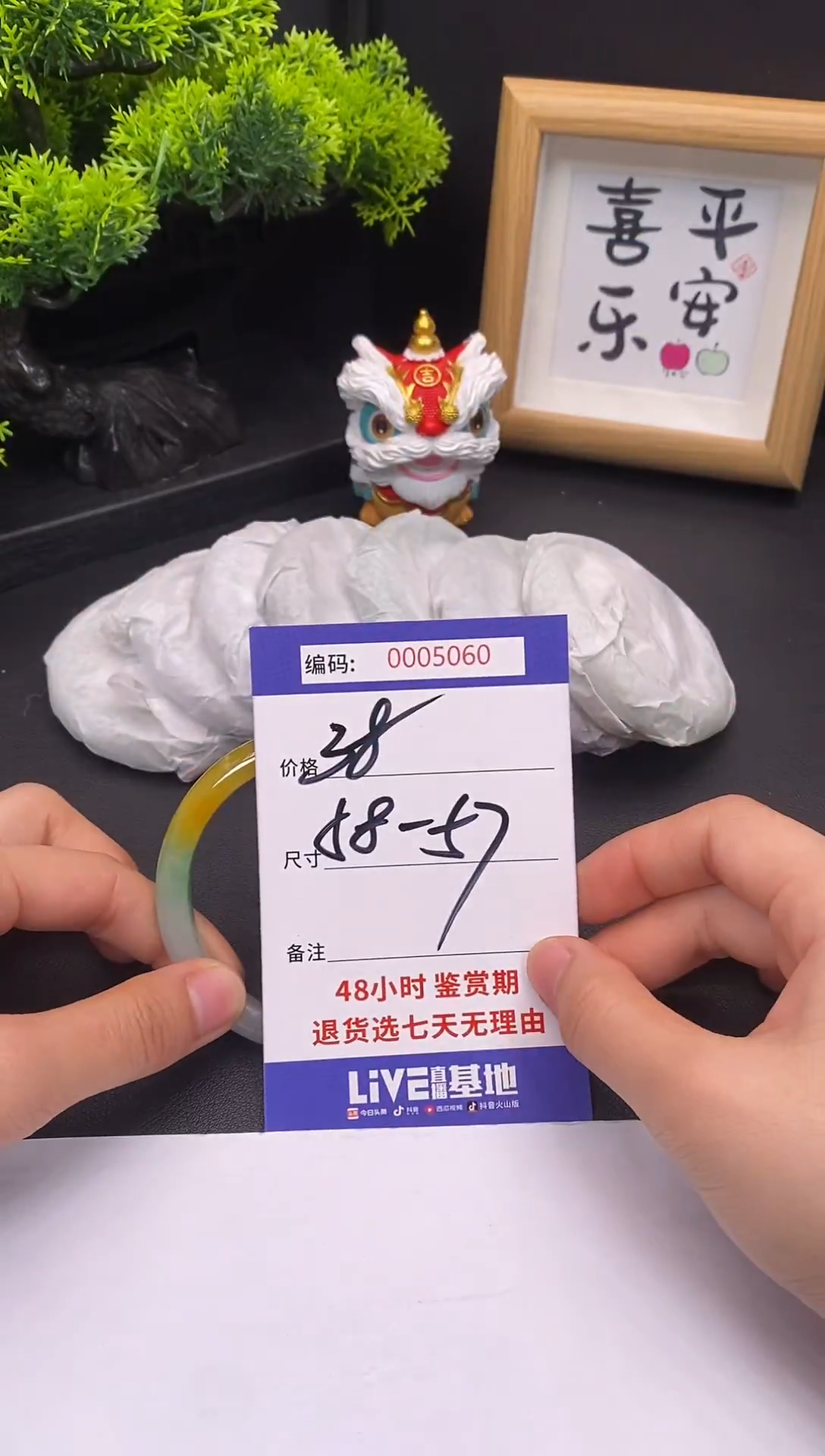 未镶嵌手镯翡翠0005060