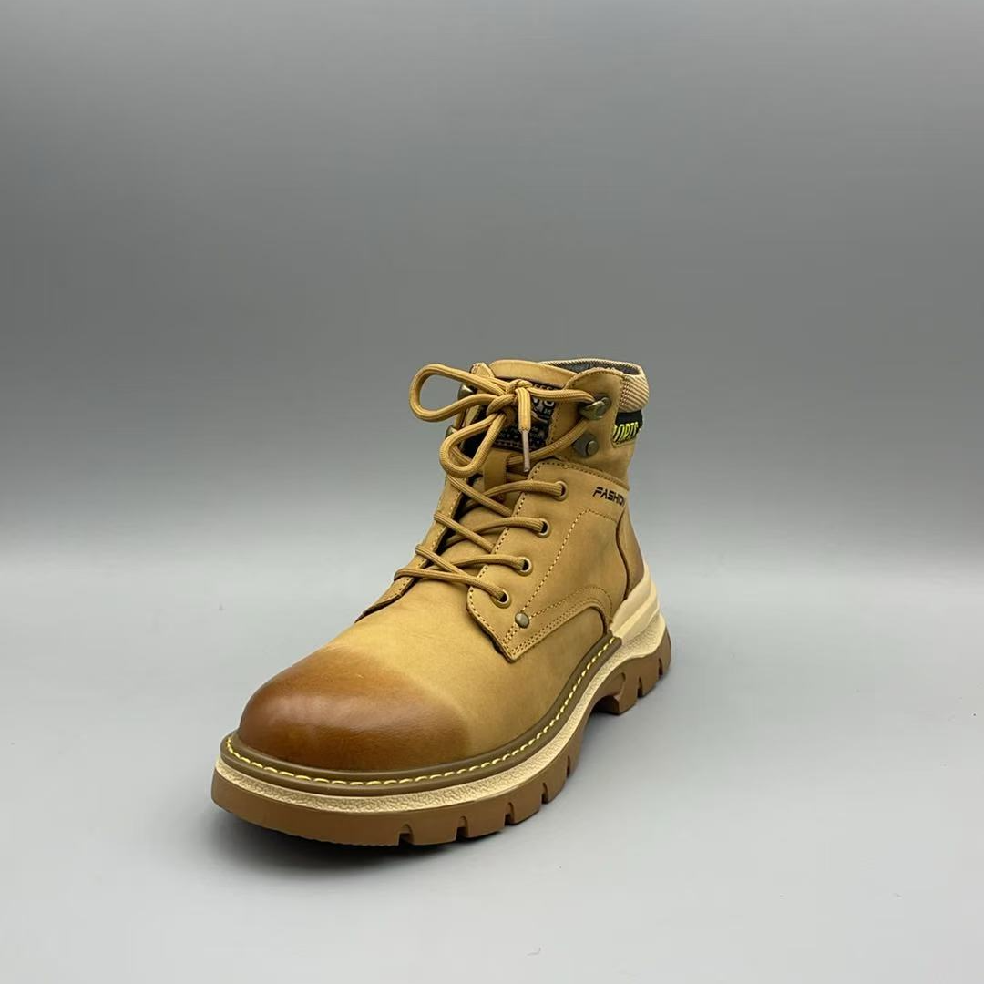 新款轻质厚底系带男士皮鞋休闲鞋C495