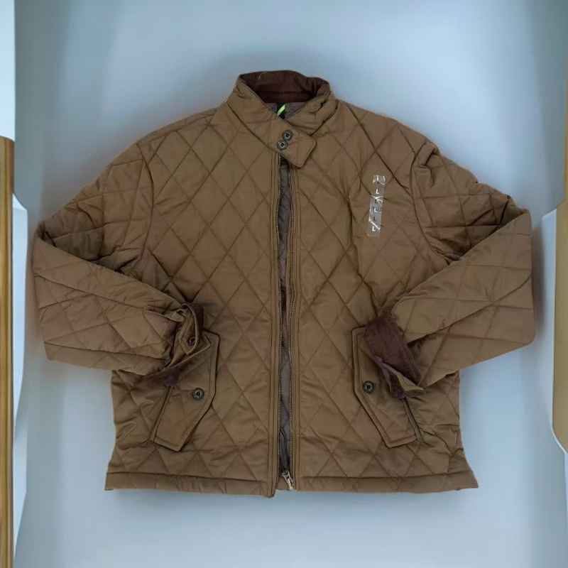 骑士格菱纹夹克棉服外套男士秋冬保暖短款外套加厚休闲