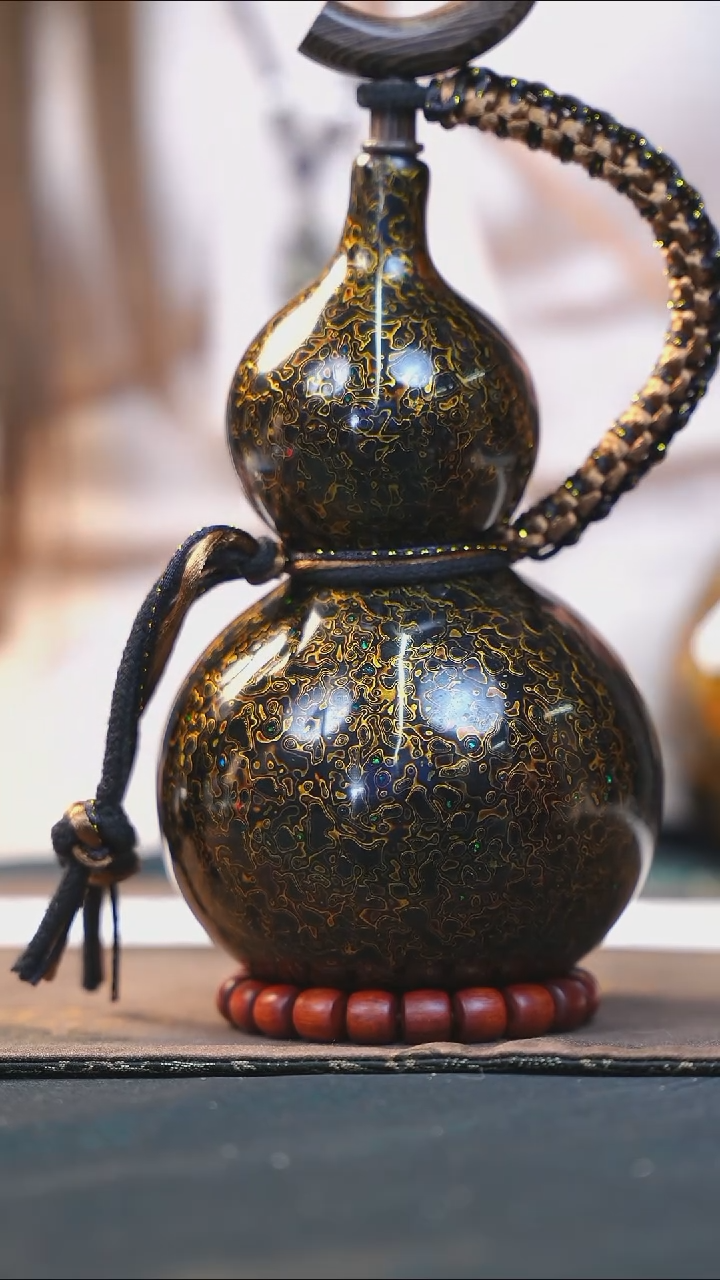 【闪购商品】WY253漆艺酒葫芦不包手串及旋转底座