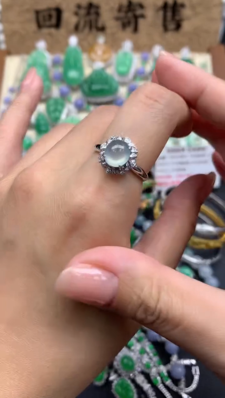 【闪购商品】翡翠戒指18K金镶嵌382-中国好珍宝