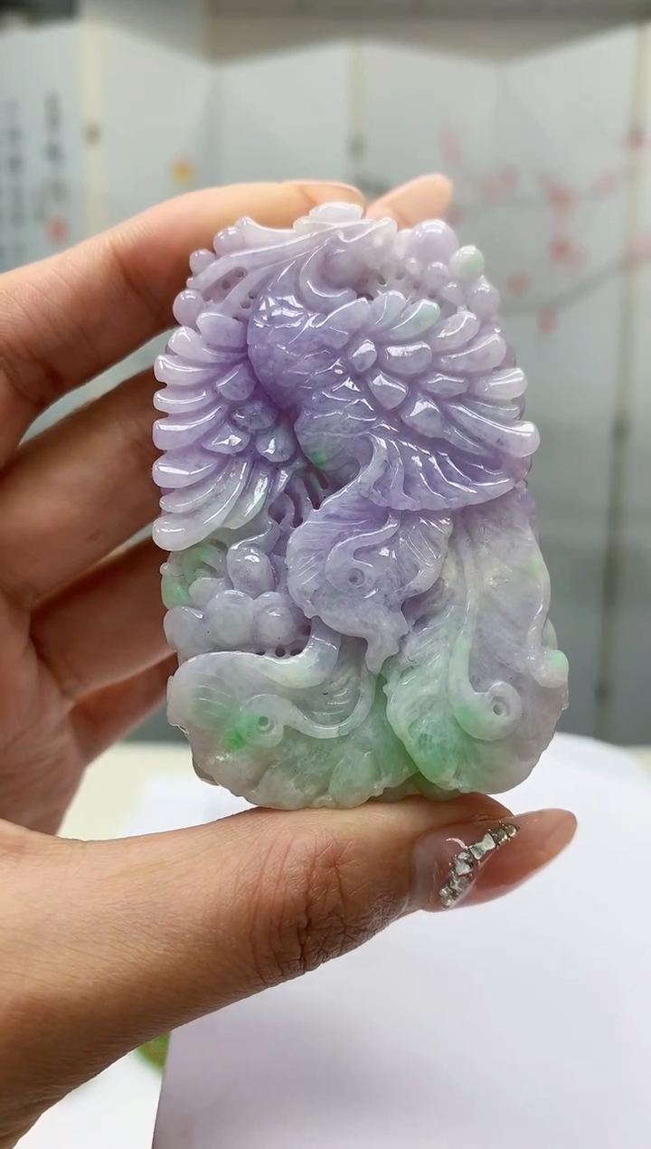 【闪购商品】定制翡翠未镶嵌4688MM-毛货挂件58