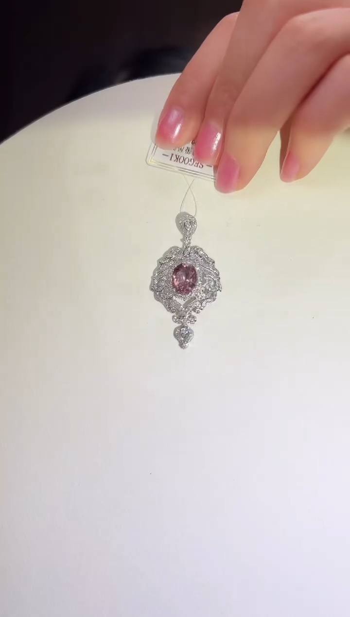 吊坠(不含链)18K金镶嵌碧玺17【主石3ct】