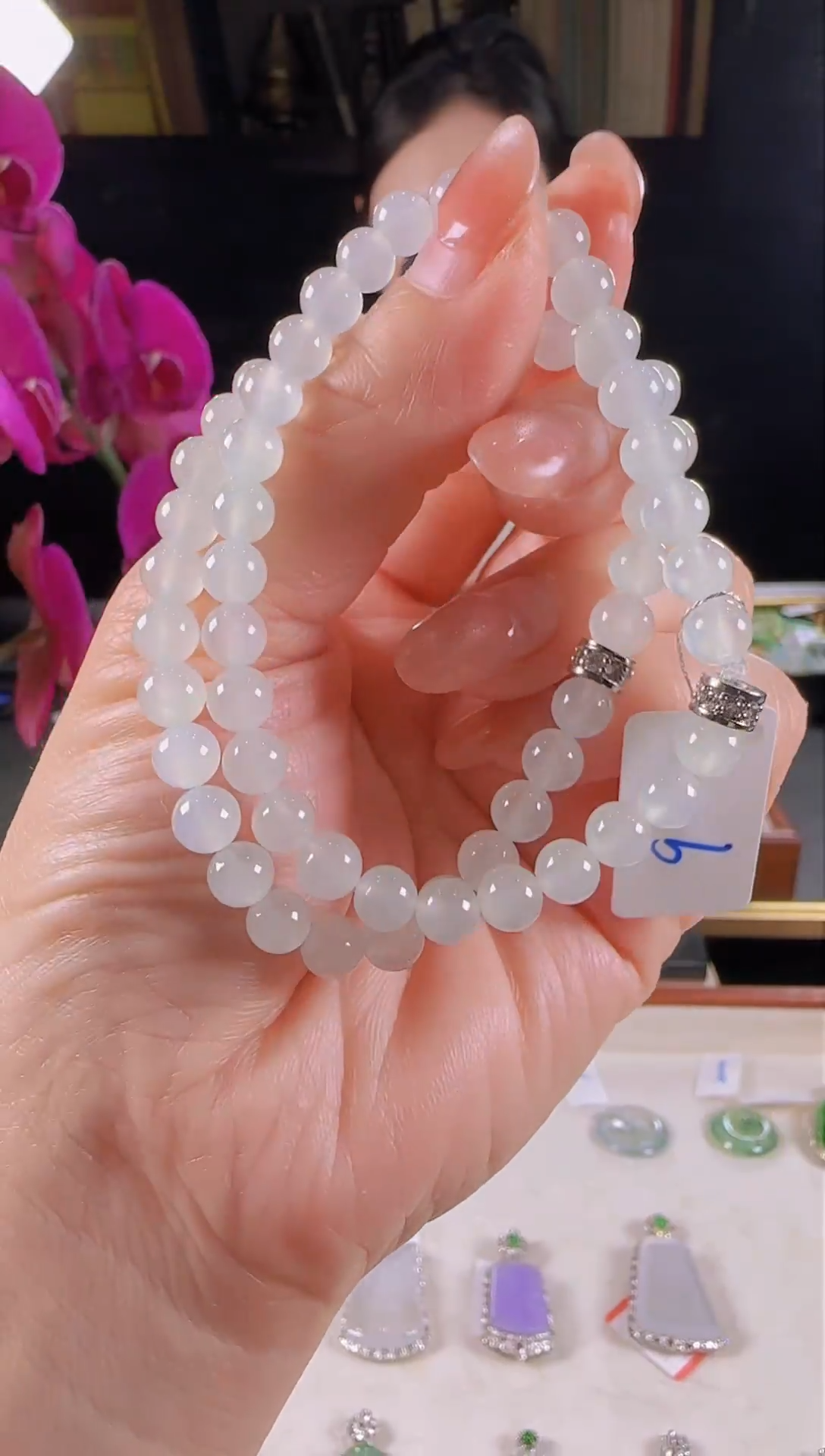 【闪购商品】翡翠手串未镶嵌白冰手珠串