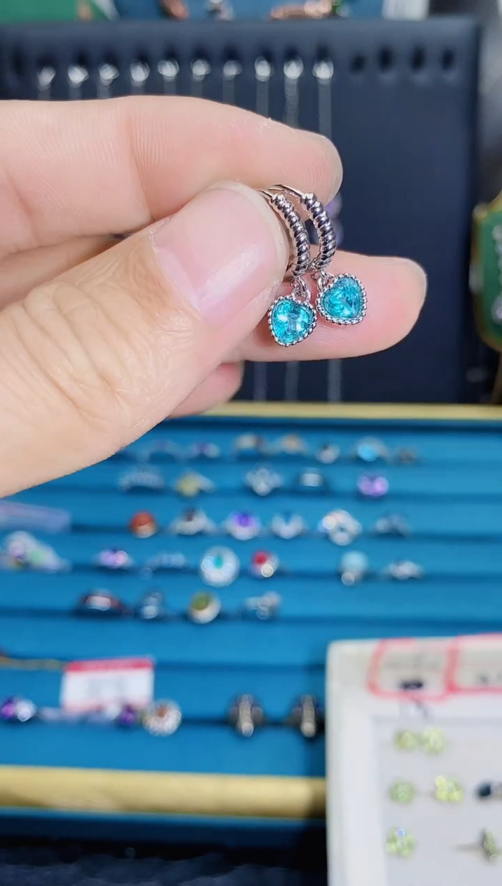 【闪购商品】托帕石耳饰银S925镶嵌1121