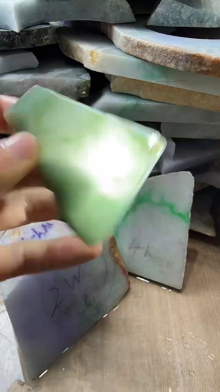 裸石翡翠天然翡翠A货花569