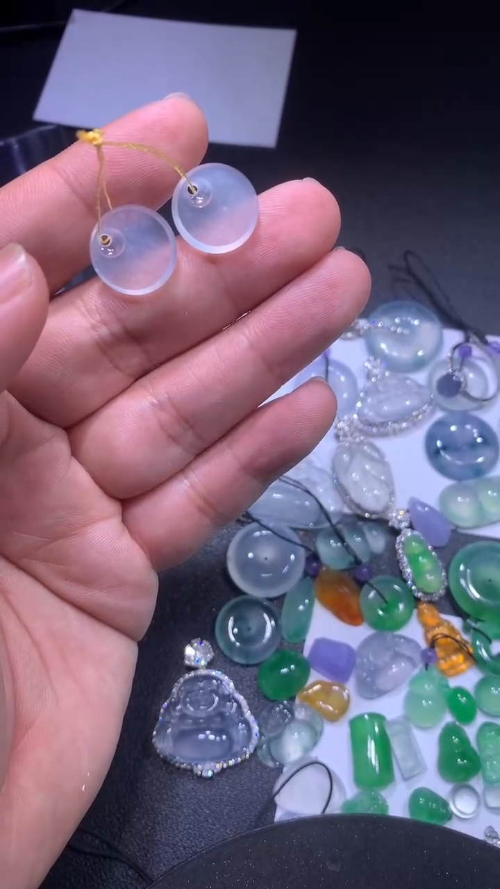 颈饰未镶嵌翡翠无事牌