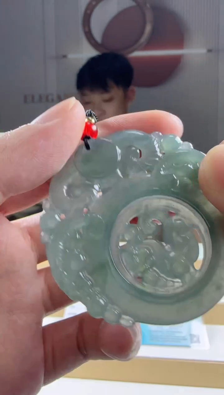 【闪购商品】翡翠未镶嵌颈饰三阳开泰1111