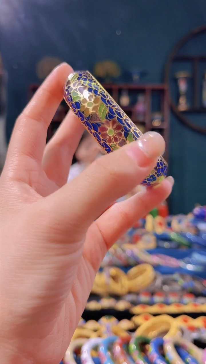 【闪购商品】脱胎手镯宝蓝色圈口59-63