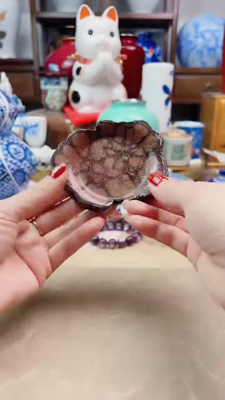 【闪购商品】盘樱木茶托随形好看的一个