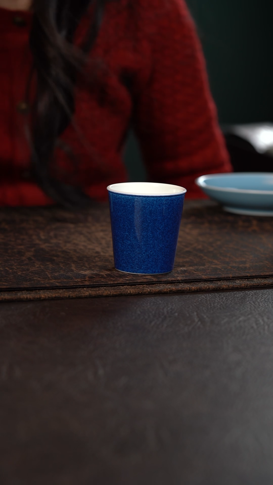 【闪购商品】杯初蓝舍洒蓝纯色小可乐杯