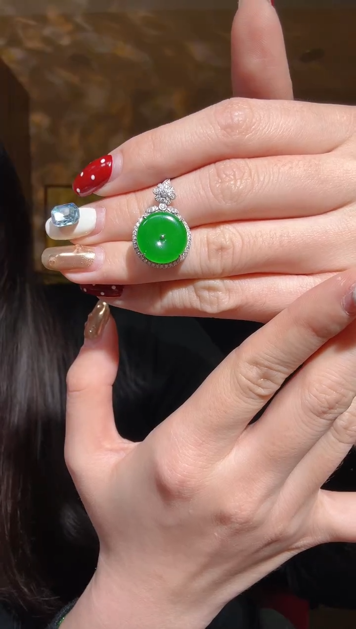 【闪购商品】翡翠颈饰未镶嵌平安扣   多样性只发一件