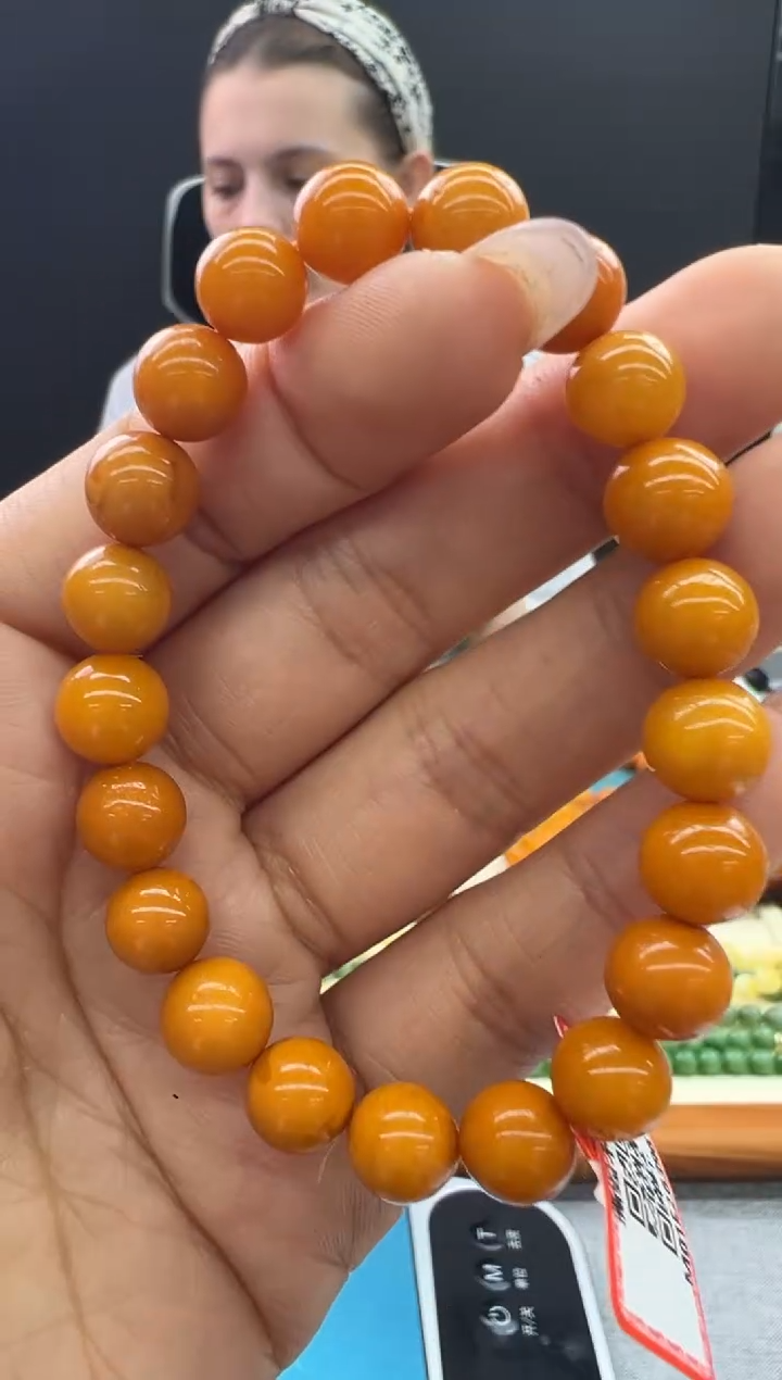 【闪购商品】琥珀手链未镶嵌306秒拍号