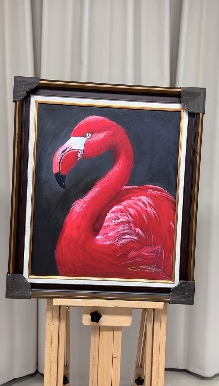 【闪购商品】绘画陶宗健-50*60-火烈鸟油画