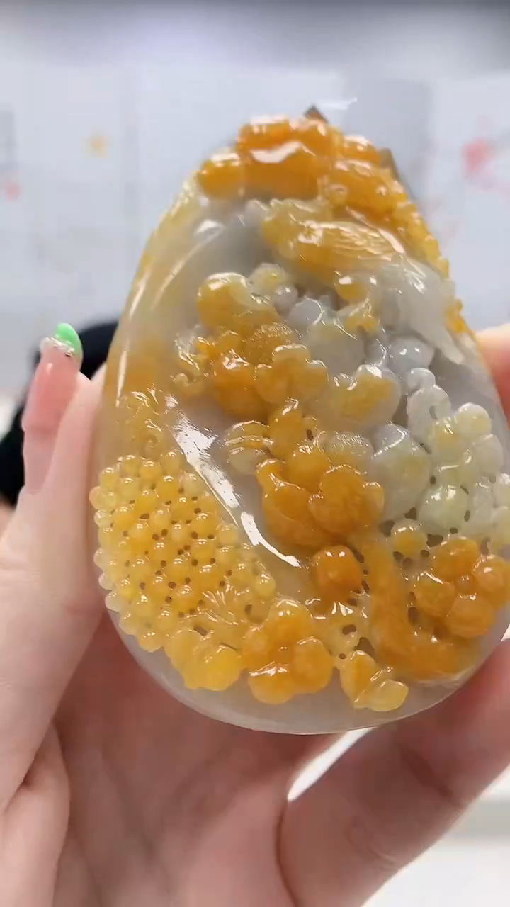 未镶嵌定制翡翠5145ry-毛货挂件23