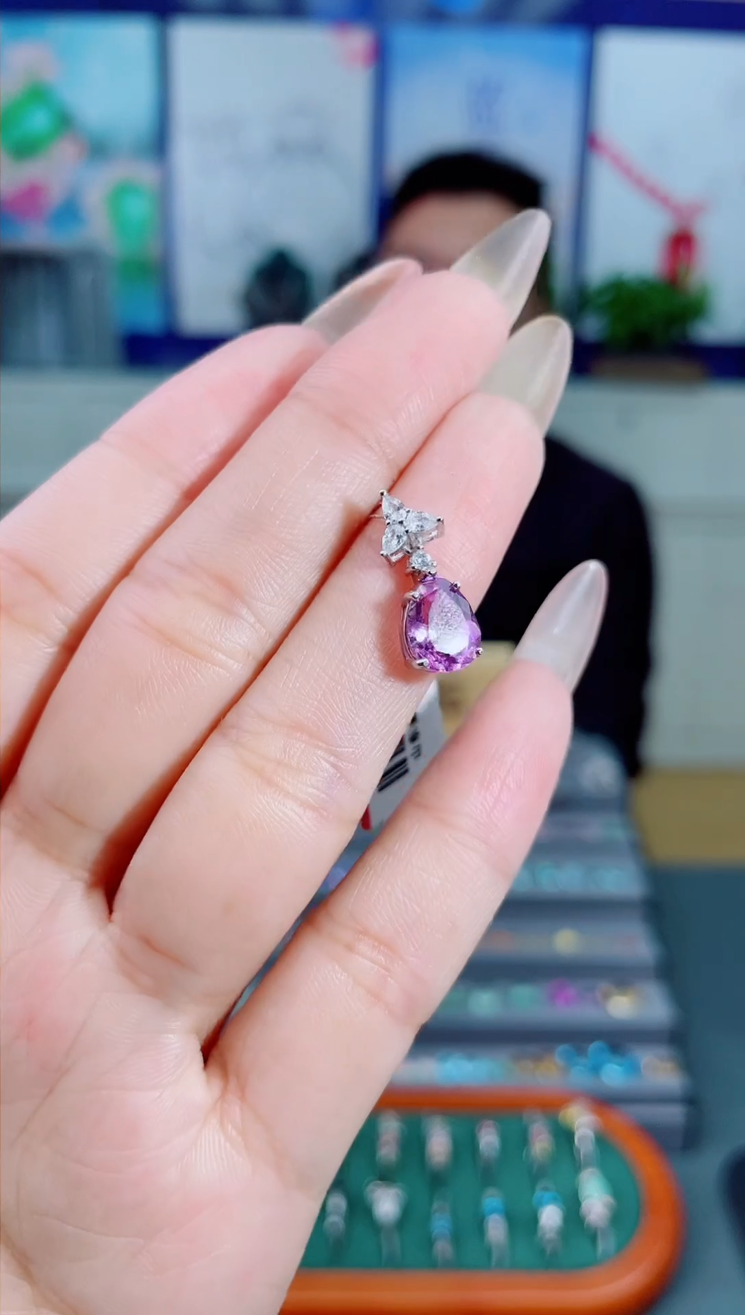 【闪购商品】紫晶颈饰银S925镶嵌紫水晶吊坠