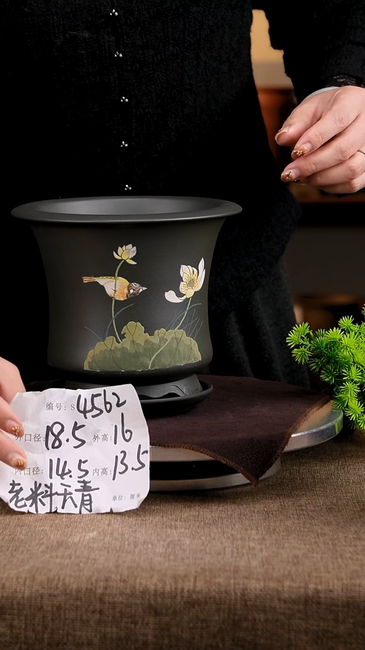 紫砂花盆花卉工艺4562+z