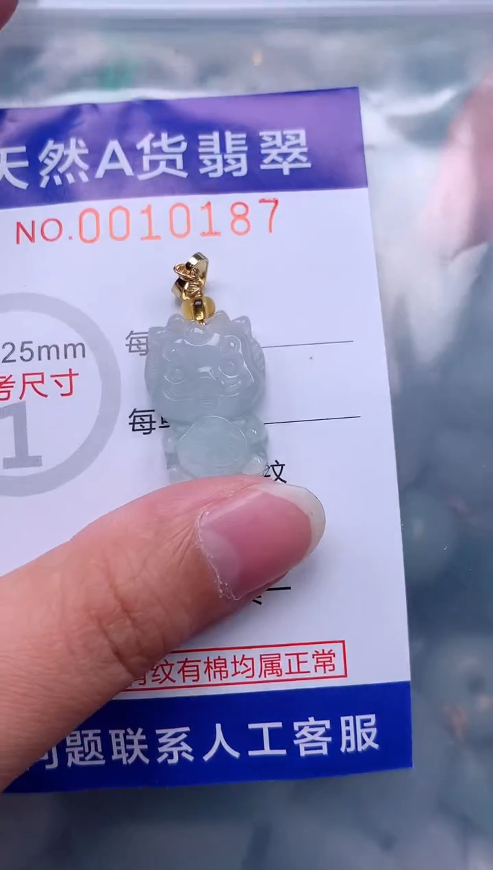 翡翠未镶嵌吊坠(赠链)1