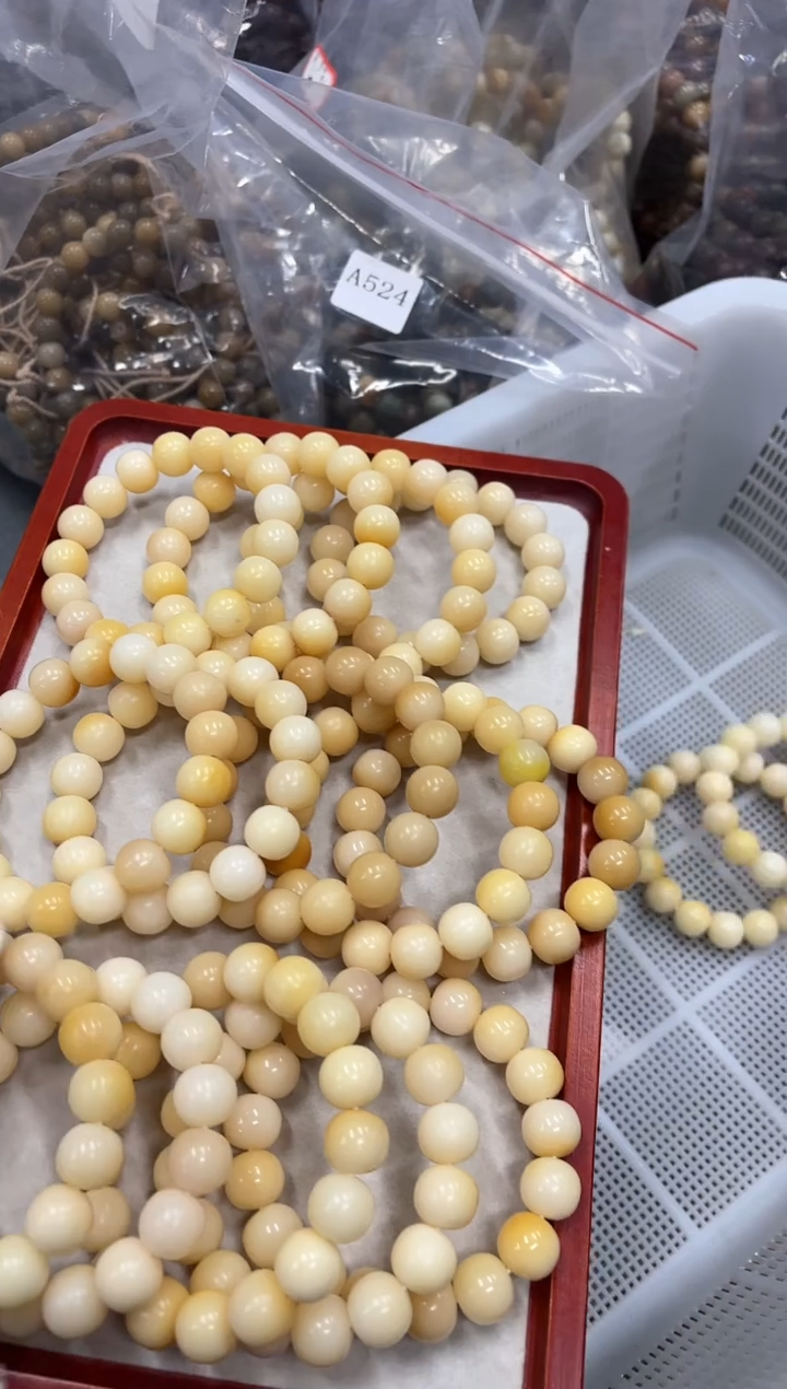 菩提根/象牙果手串16干磨瑕疵不挑（814）