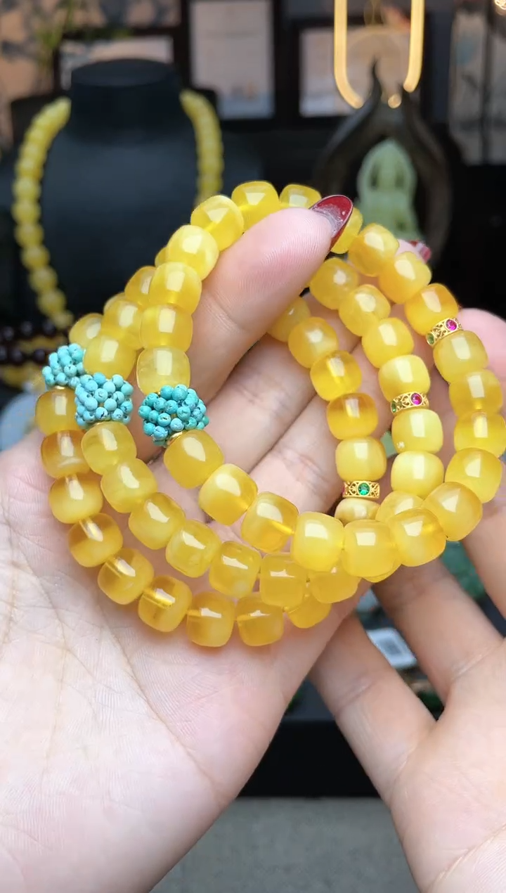 【闪购商品】琥珀手链未镶嵌手串sm52多样性发其一