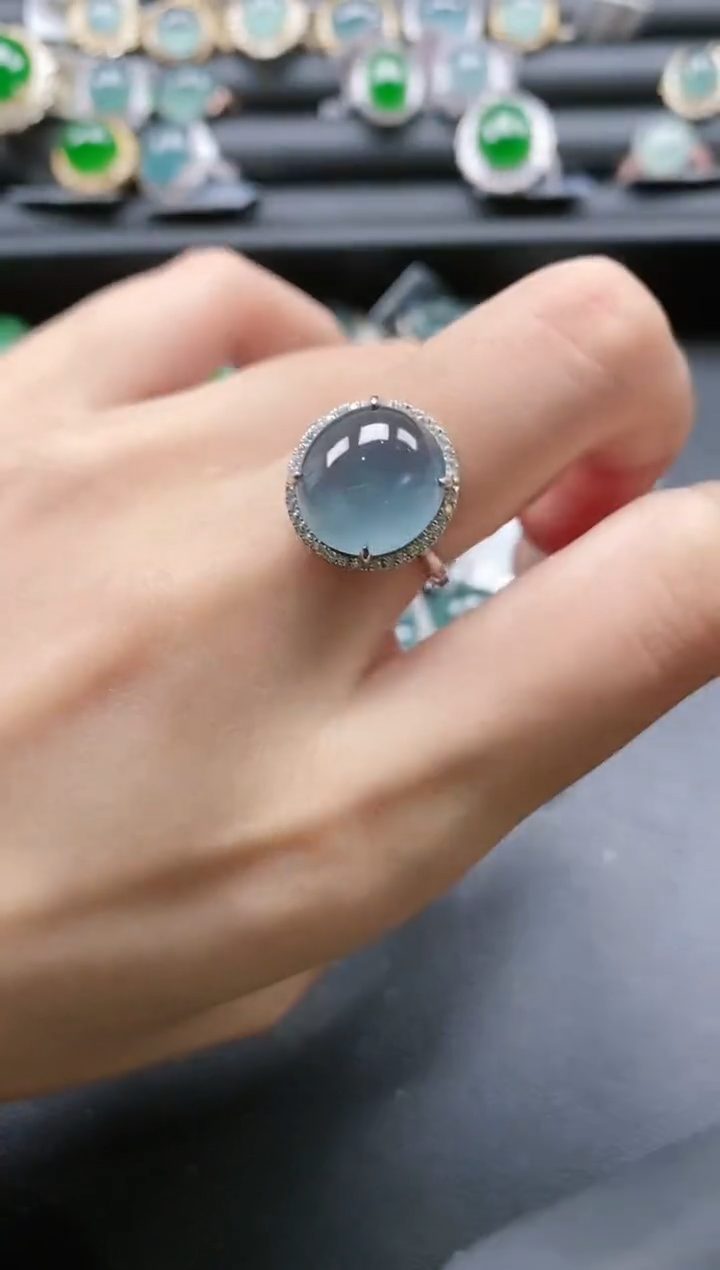 【闪购商品】翡翠戒指银S925镶嵌51511