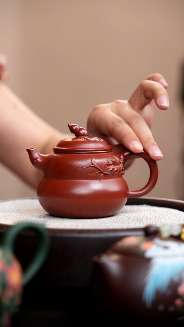 茶壶紫砂朱泥葫芦壶