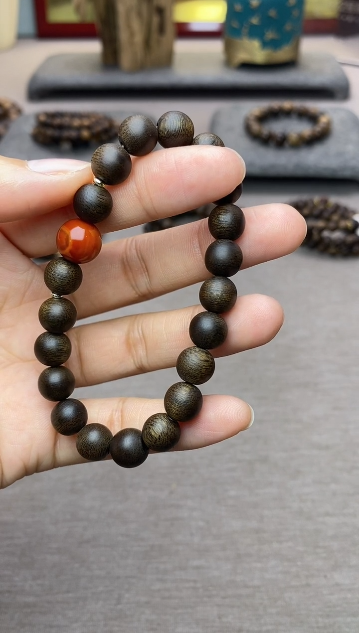 【闪购商品】沉香手串单圈越南芽庄白棋楠0.8 沉水