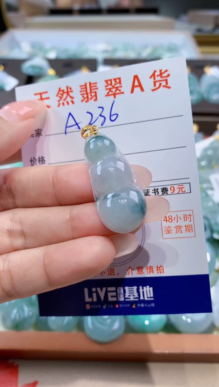 颈饰未镶嵌翡翠天然缅甸翡翠A货挂件 