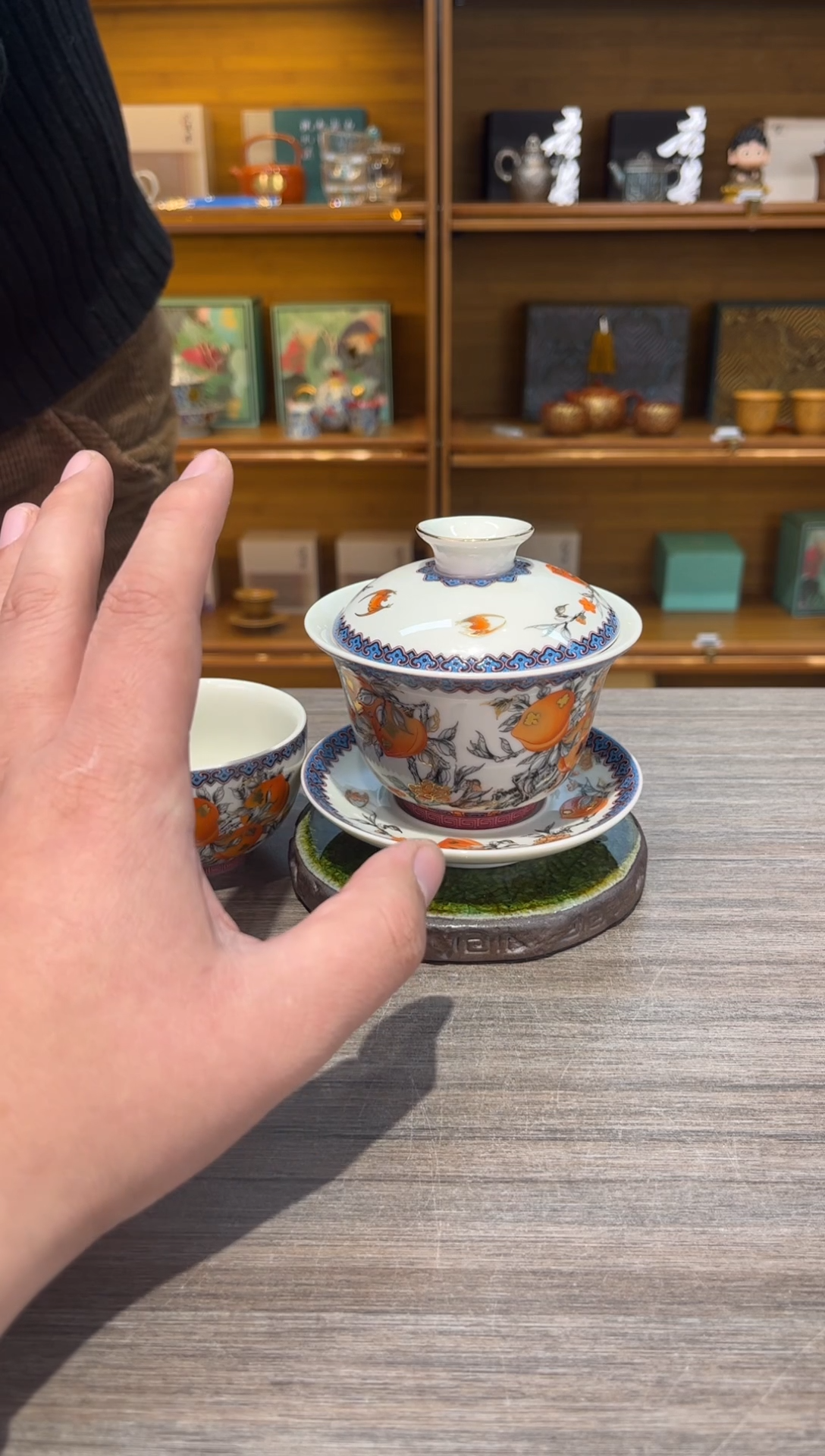 【闪购商品】金桃盖碗加一杯茶具