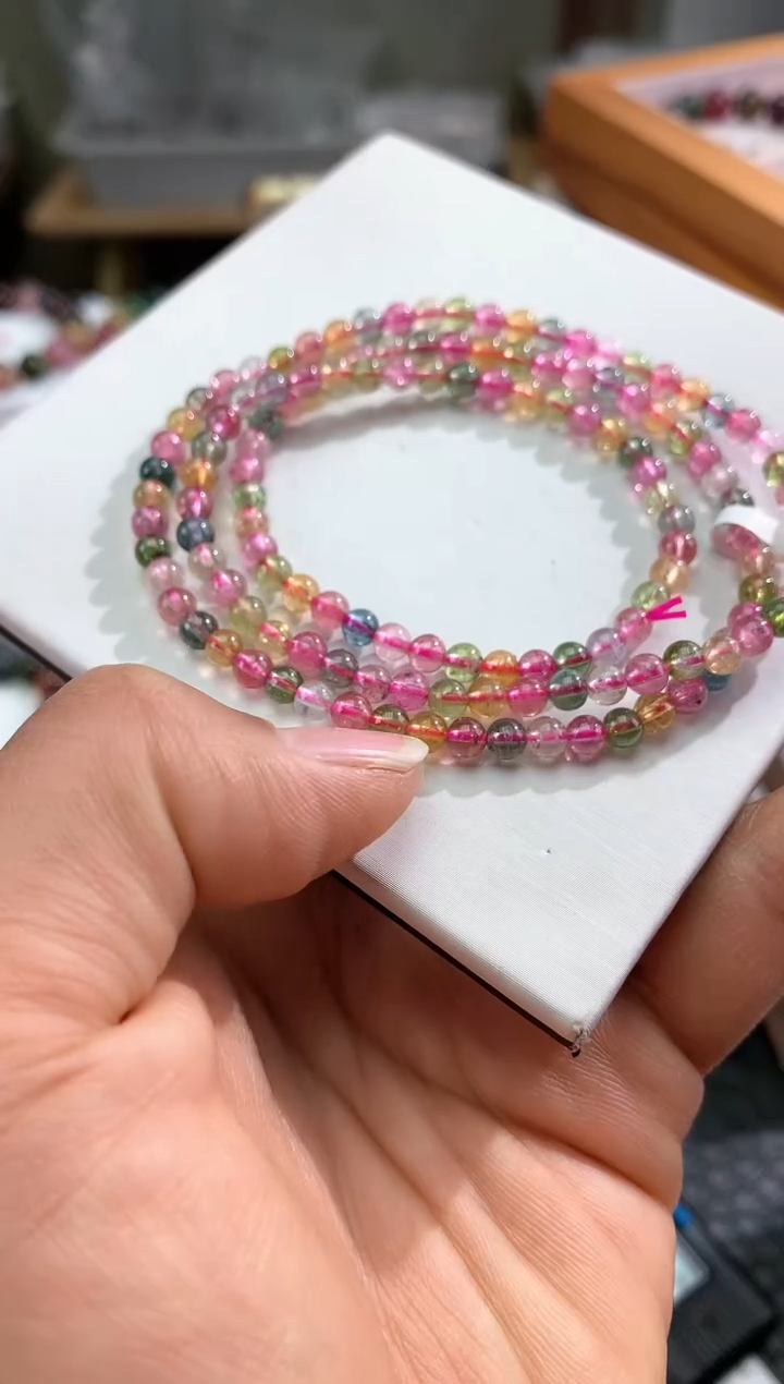 【闪购商品】碧玺手串未镶嵌多样性发一条