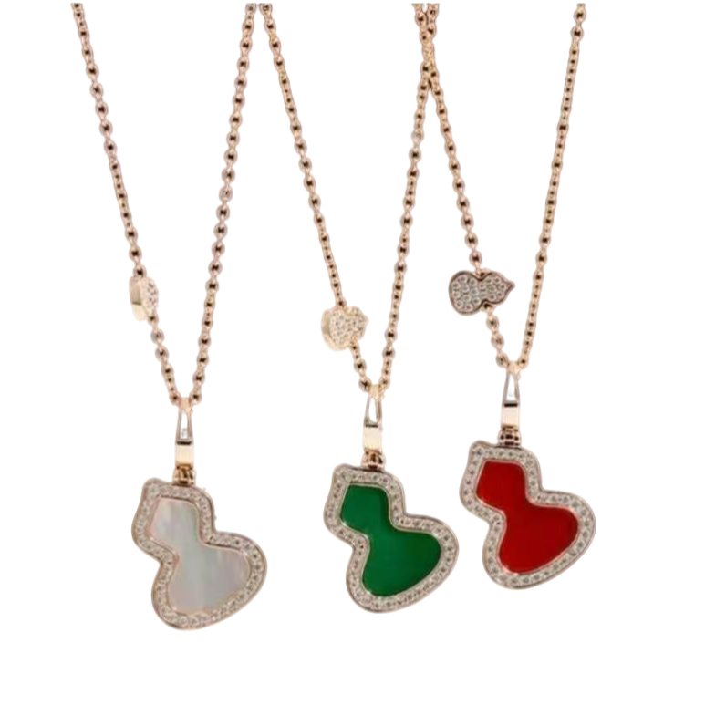 项链 【全新】高级玫瑰金色葫芦项链经典时尚